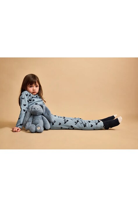 Liewood Legginsy dziecięce Marien Printed Rib Leggings niebieskie regular waist LW20672