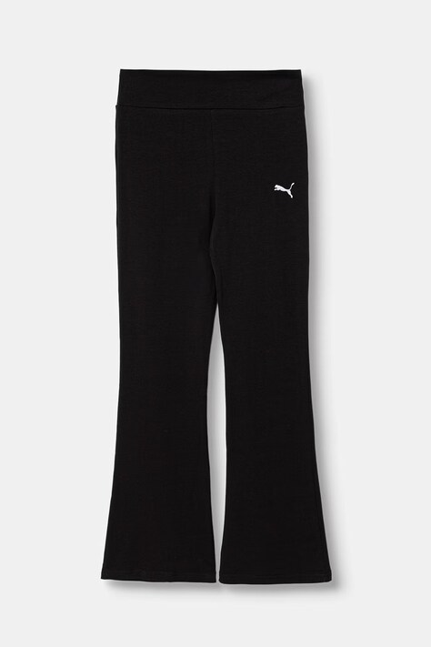 Puma legginsy dziecięce z bawełną ESS High-Waist Flared Leggings czarne regular waist 694653