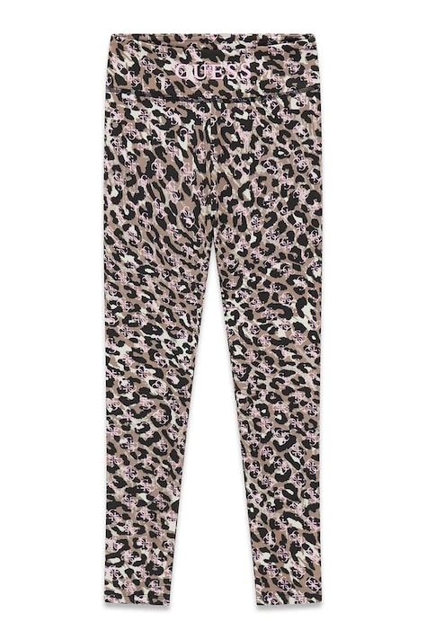 Guess legginsy dziecięce beżowe regular waist J6YB10 K3931