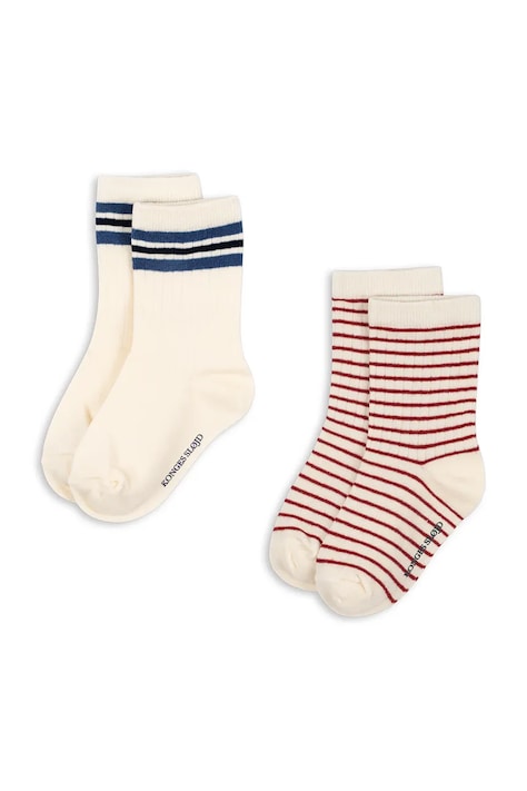 Konges Sløjd Skarpety dziecięce 2 PACK ACT SOCKS 2-pack beżowe KS107396