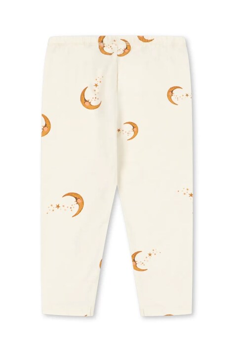 Konges Sløjd Legginsy dziecięce bawełniane z elastanem BASIC PANTS GOTS beżowe KS106383
