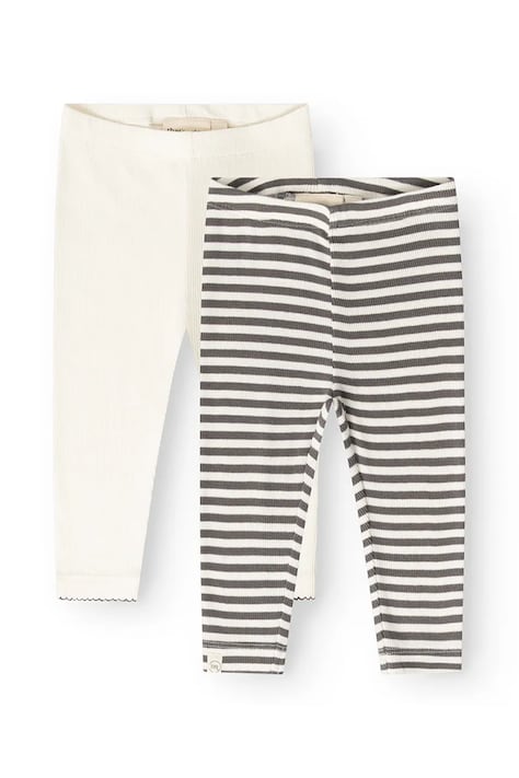That's mine Legíny dojčenské bavlnené Jia leggings 2-pack biele 241639