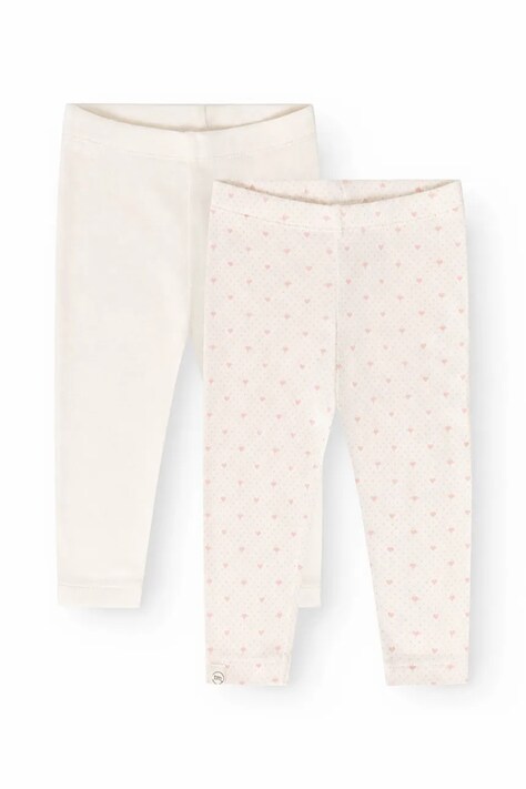 That's mine Legginsy niemowlęce bawełniane Nalia leggings 2-pack beżowe 253039