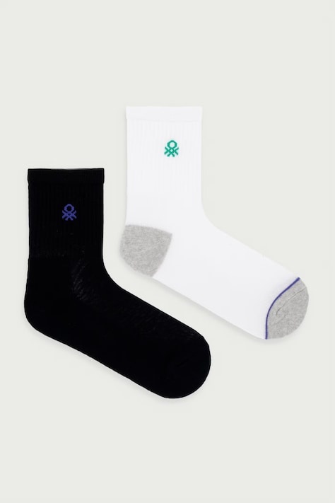 United Colors of Benetton Κάλτσες Παιδικές 2-pack λευκές 6GB9R700Q