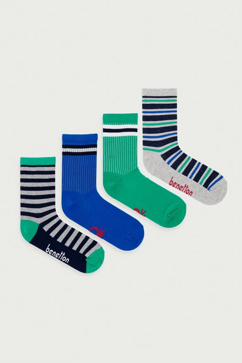 United Colors of Benetton Skarpety dziecięce 4-pack zielone 6GB9R700K