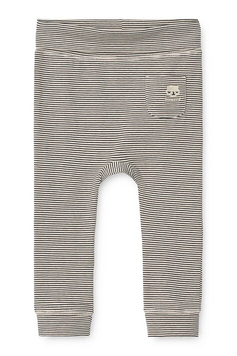 Liewood Legginsy niemowlęce bawełniane z elastanem Syon Grow Baby Leggings granatowe regular waist LW20780
