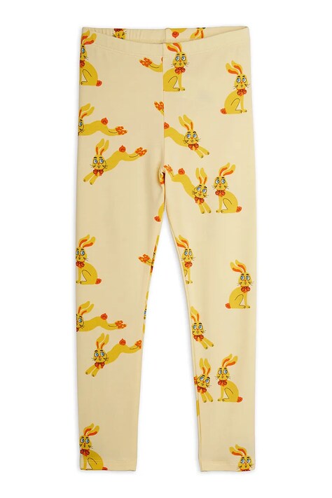 Mini Rodini Legginsy dziecięce z lyocellu Rabbits żółte 26730133