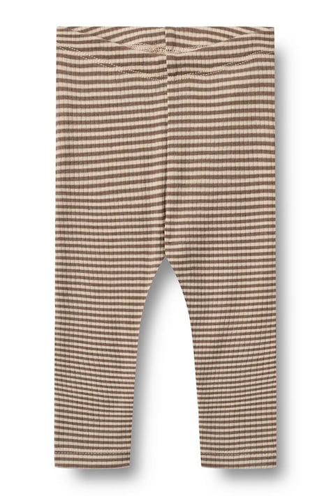 Wheat Legginsy dziecięce z wełny merino beżowe 4852-783 RWS