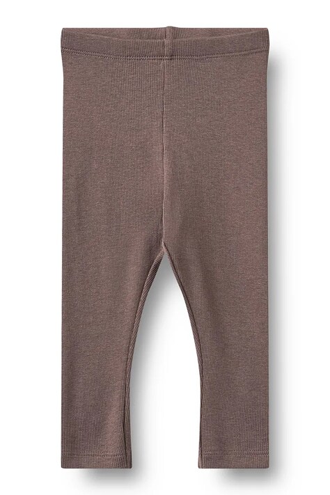 Wheat Legginsy niemowlęce brązowe regular waist 4851-007