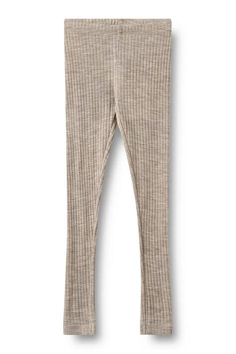 Wheat Legginsy dziecięce z wełną merino i jedwabiem zielone 0854-781 RWS
