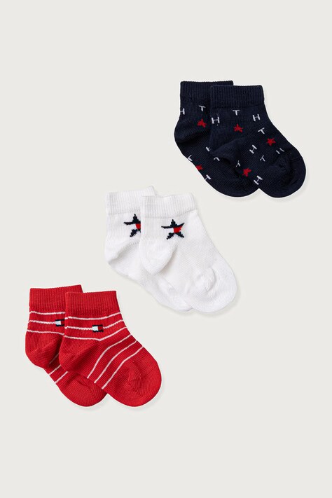 Tommy Hilfiger Κάλτσες βρεφικές 3-pack λευκές 701241846