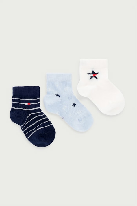 Tommy Hilfiger Nogavice za dojenčke paket 3 kosov modre 701241846