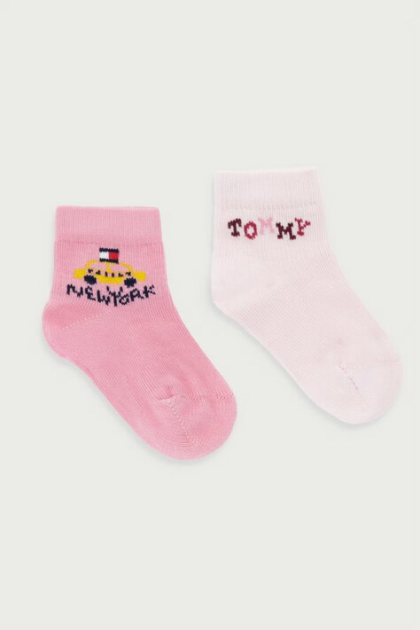 Tommy Hilfiger skarpety dziecięce 2-pack różowe 701241841