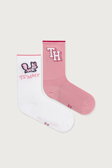 Tommy Hilfiger čarape za djecu 2-pack roze 701241833