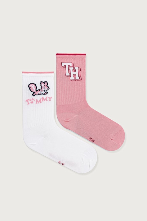Tommy Hilfiger čarape za djecu 2-pack roze 701241833