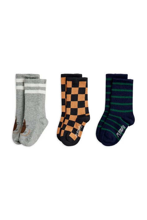 Mini Rodini skarpety dziecięce Chess 3-pack czarne 26760105