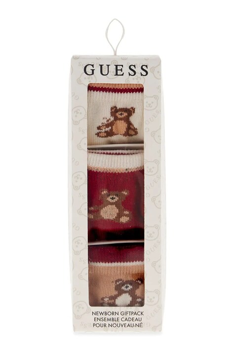 Guess шкарпетки для немовлят 3 шт — AW26-LGKZU6, бежевий — фото 3