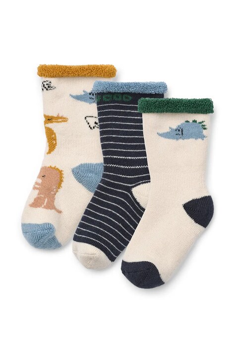 Liewood Skarpety dziecięce Eloy Baby Socks 3-pack beżowe LW18503