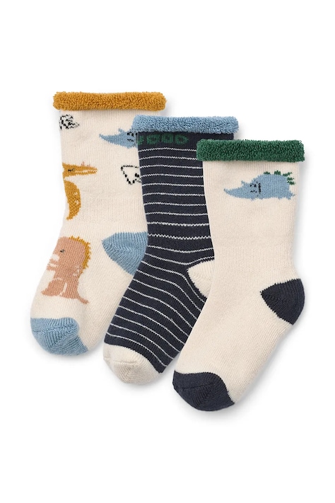 Liewood Skarpety dziecięce Eloy Baby Socks 3-pack beżowe LW18503