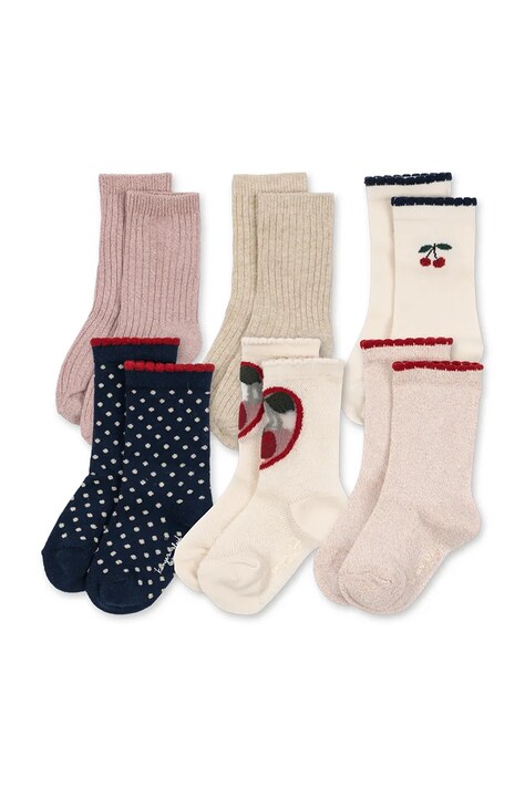 Konges Sløjd Skarpety dziecięce 6 PACK SOCKS 6-pack multicolor KS105870