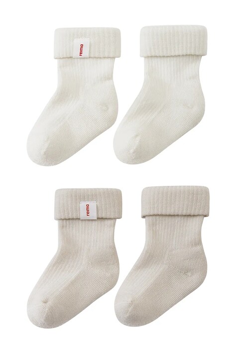 Reima skarpety dziecięce Mussukka 2-pack beżowe 5300380A