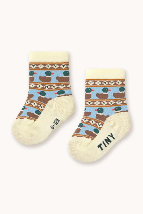 Tinycottons gyerek zokni TINY DUCKS MEDIUM SOCKS sárga AW26-384