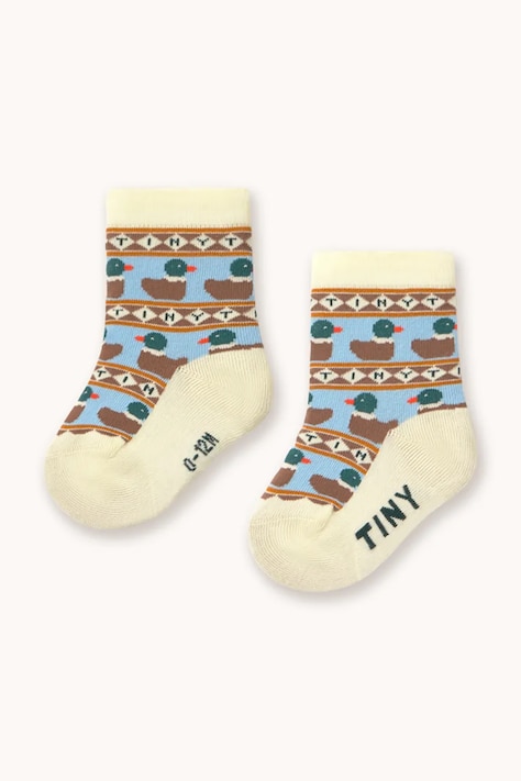 Tinycottons ponožky dětské TINY DUCKS MEDIUM SOCKS žluté AW26-384
