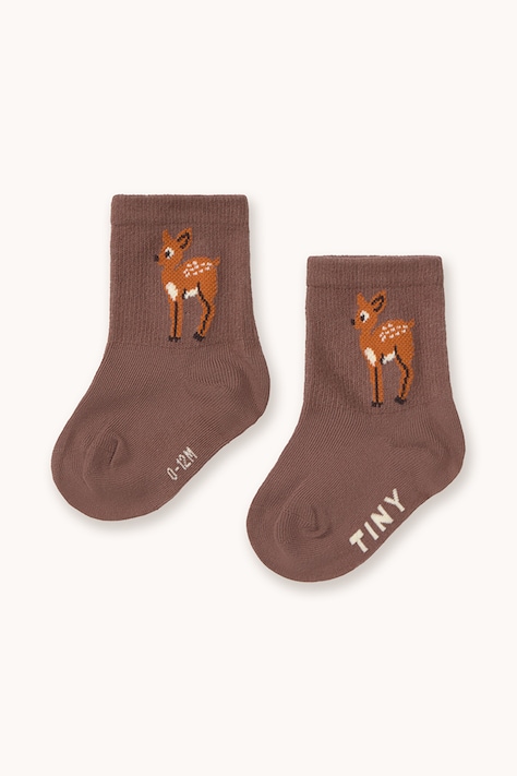 Tinycottons Gyerek zokni DEER MEDIUM SOCKS barna AW26-396