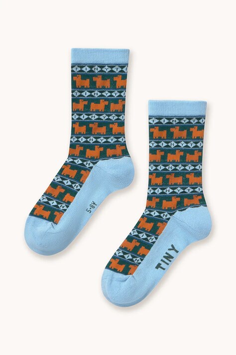 Tinycottons gyerek zokni TINY DOGS MEDIUM SOCKS kék AW26-387