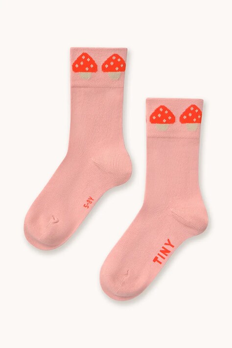Tinycottons gyerek zokni MUSHROOMS QUARTER SOCKS rózsaszín AW26-399