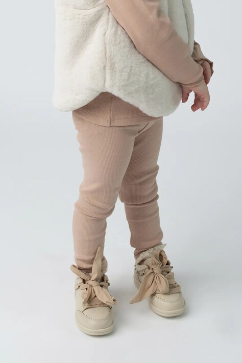Donsje colanți pentru copii din bumbac cu elastan Affy Leggings bej regular waist 4079300