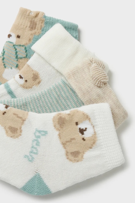 Mayoral Newborn Skarpety niemowlęce 4-pack turkusowe 9112