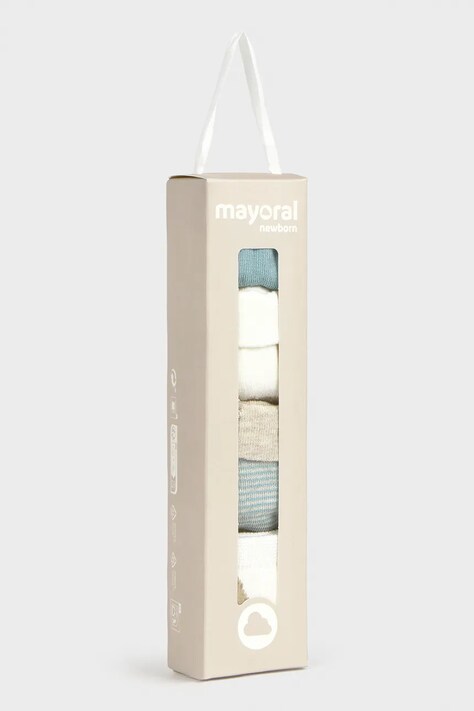 Mayoral Newborn Skarpety niemowlęce 4-pack turkusowe 9112