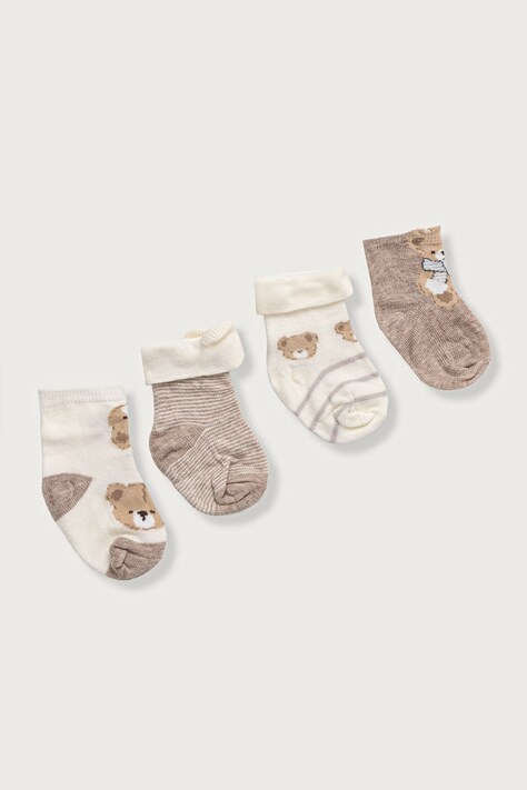 Mayoral Newborn Ponožky kojenecké 4-pack béžové 9112