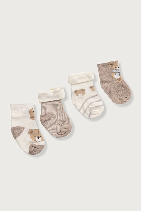 Mayoral Newborn Ponožky kojenecké 4-pack béžové 9112