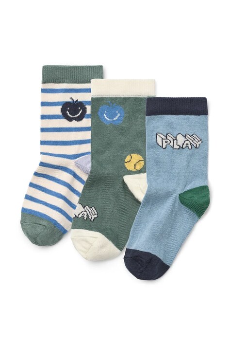 Liewood носки для детей Silas Socks 3-Pack 3 шт. голубые LW15118