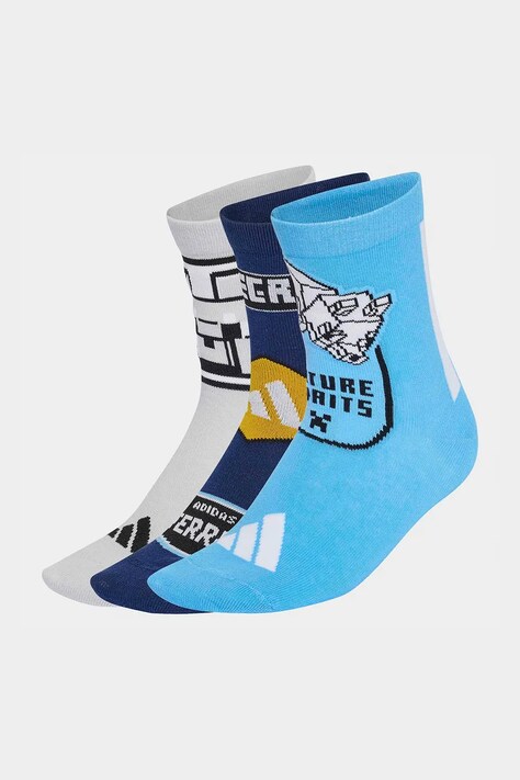 adidas Performance čarape za djecu MINECRAFT 3-pack plave HZ9518
