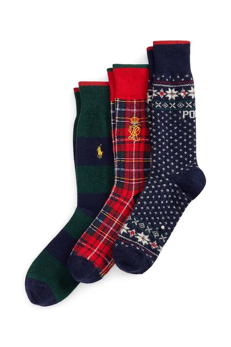 Polo Ralph Lauren Skarpety męskie 3-pack multicolor 449P22332001