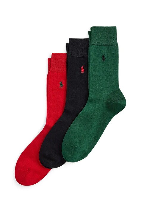 Polo Ralph Lauren skarpety męskie 3-pack zielone 449P22350