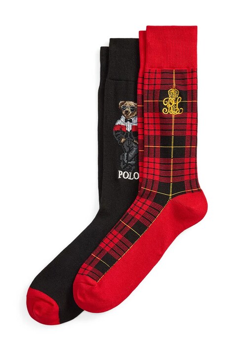 Polo Ralph Lauren Skarpety męskie z bawełną 2-pack czarne 449P22333