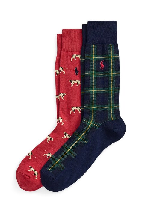 Polo Ralph Lauren Skarpety męskie 2-pack czerwone 449P21658