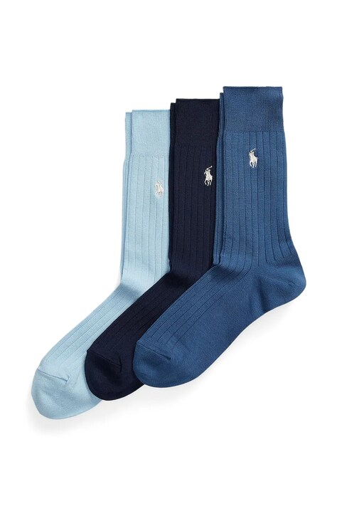 Polo Ralph Lauren skarpety męskie 3-pack niebieskie 449912771