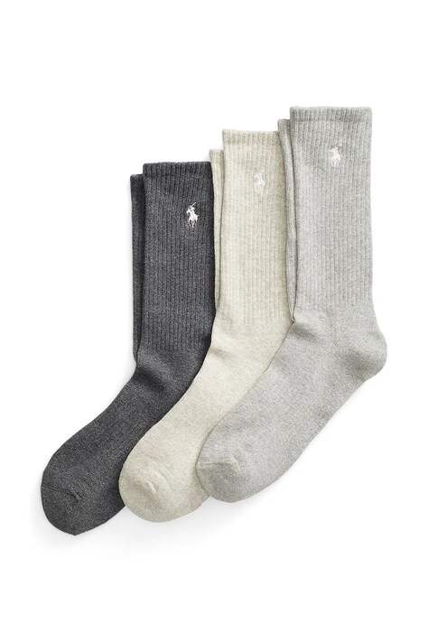 Polo Ralph Lauren skarpety męskie 3-pack szare 449875584