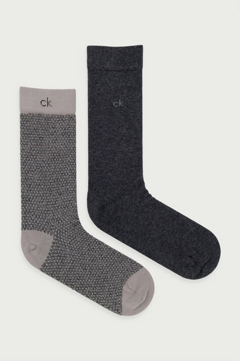 Calvin Klein Ponožky pánske s bavlnou 2-pak béžové 701241442