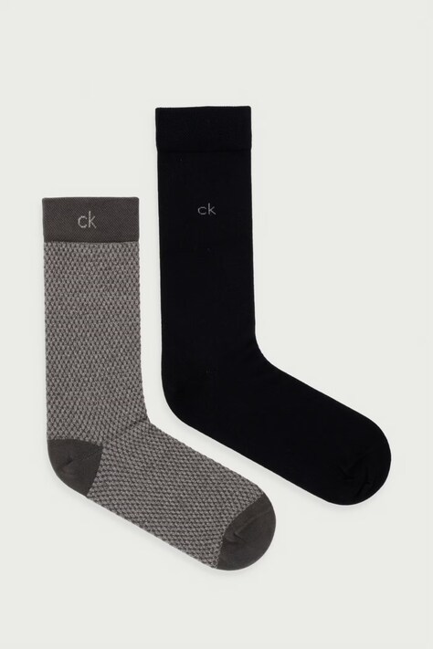Calvin Klein skarpety męskie z bawełną 2-pack zielone 701241442