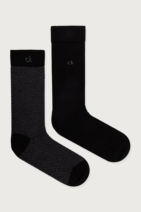 Calvin Klein Ponožky pánské s bavlnou 2-pack černé 701241442