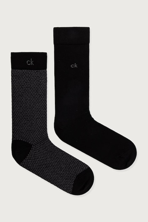 Calvin Klein Κάλτσες ανδρικές με βαμβάκι 2-pack μαύρες 701241442