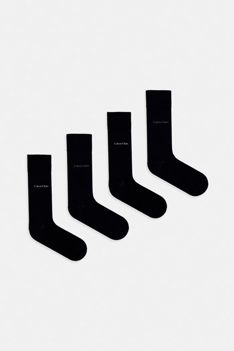 Calvin Klein Skarpety męskie z bawełną 4-pack czarne 701241259