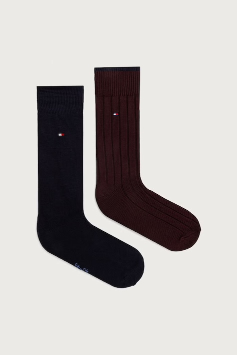 Tommy Hilfiger Κάλτσες Ανδρικές 2-pack μπορντό 701241829