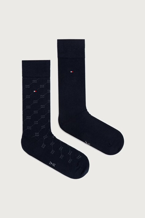 Tommy Hilfiger skarpety męskie z bawełną 2-pack granatowe 701241991
